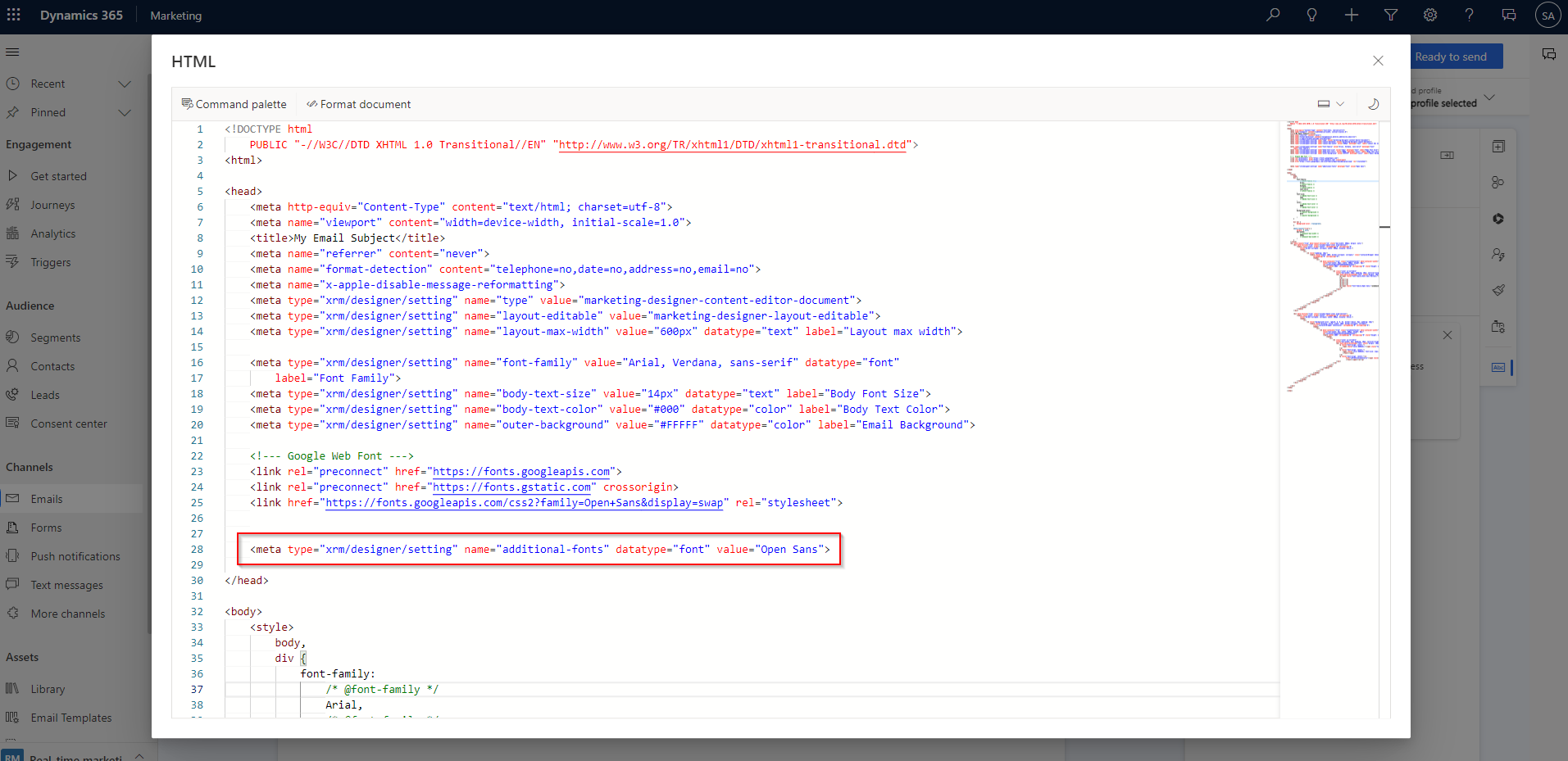 Meta-Tag im HTML-Editor hinzufügen