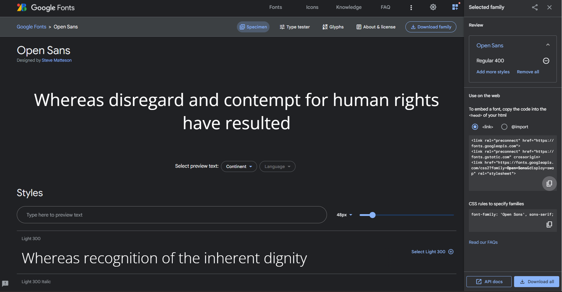 Schriftart bei Google Fonts auswählen